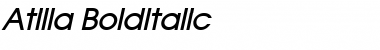 Atilla BoldItalic Font Atilla BoldItalic Font