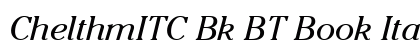 ChelthmITC Bk BT Book Italic Preview