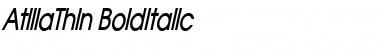 AtillaThin BoldItalic Font