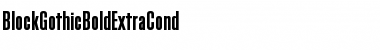 BlockGothicBoldExtraCond Roman Font