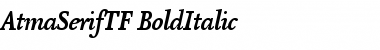 AtmaSerifTF-BoldItalic Regular Font