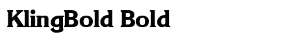 KlingBold Bold preview