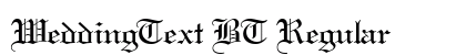 WeddingText BT Regular preview