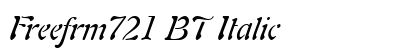 Freefrm721 BT Italic Preview