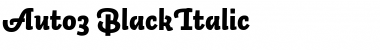 Auto 3 Black Italic Font