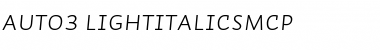 Auto 3 Light Italic SmCp Font