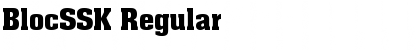 BlocSSK Regular Font