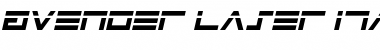 Avenger Laser Italic Italic Font
