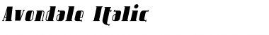 Avondale Italic Font