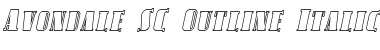 Avondale SC Outline Italic Font Avondale SC Outline Italic Font