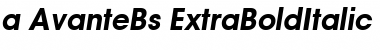 a_AvanteBs ExtraBoldItalic Font