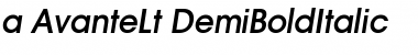 a_AvanteLt DemiBoldItalic Font