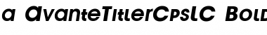 a_AvanteTitlerCpsLC BoldItalic Font