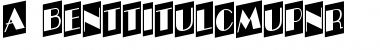 a_BentTitulCmUpNr Regular Font