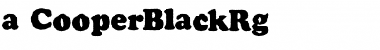 a_CooperBlackRg Regular Font