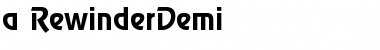 a_RewinderDemi Regular Font