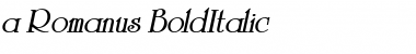 a_Romanus BoldItalic Font