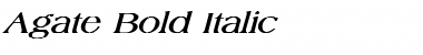 Agate Bold Italic Font