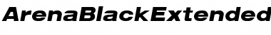 ArenaBlackExtended Italic Font ArenaBlackExtended Italic Font