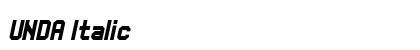 UNDA Italic preview