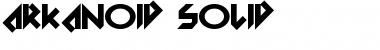 Arkanoid Solid Regular Font