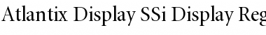 Atlantix Display SSi Display Regular Font