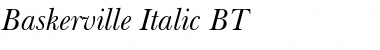 Baskerville Italic Font