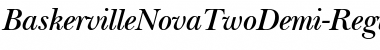 BaskervilleNovaTwoDemi RegularItalic Font