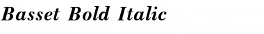 Basset Bold Italic Font