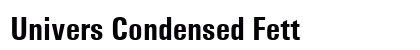 Univers Condensed Fett Preview