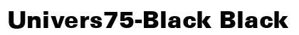 Univers75-Black Black preview
