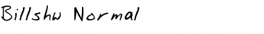 Billshw Normal Font