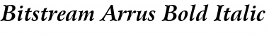 Arrus BT Bold Italic Font
