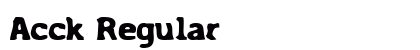 Acck Regular Preview