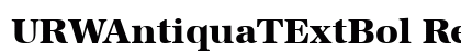 URWAntiquaTExtBol Regular Preview