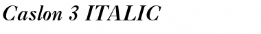 Caslon 3 ITALIC Font