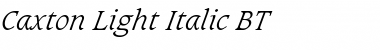 Caxton Light Italic Font