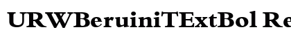 URWBeruiniTExtBol Regular Preview