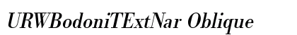 URWBodoniTExtNar Oblique Preview