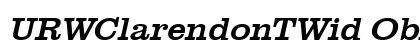 URWClarendonTWid Oblique Preview