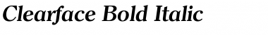 Clearface Bold Italic Font