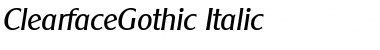 Download ClearfaceGothic Font