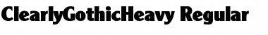 ClearlyGothicHeavy Regular Font