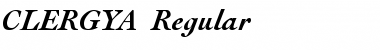 CLERGYA Regular Font