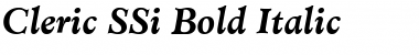 Cleric SSi Bold Italic Font