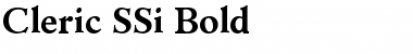 Cleric SSi Bold Font