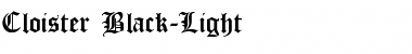 Download Cloister_Black-Light Font