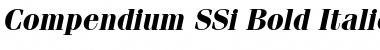 Compendium SSi Bold Italic Font