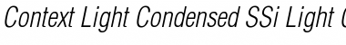 Context Light Condensed SSi Light Condensed Italic Font