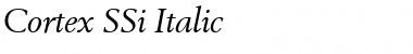 Cortex SSi Italic Font